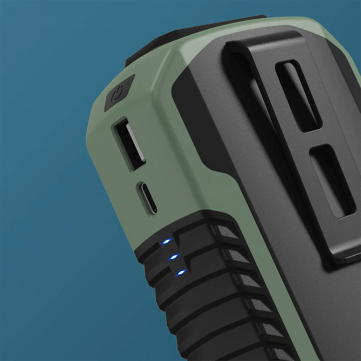 "Portabel minifläkt 6000mAh, kompakt design i flera färger, idealisk för utomhusaktiviteter och resor."
