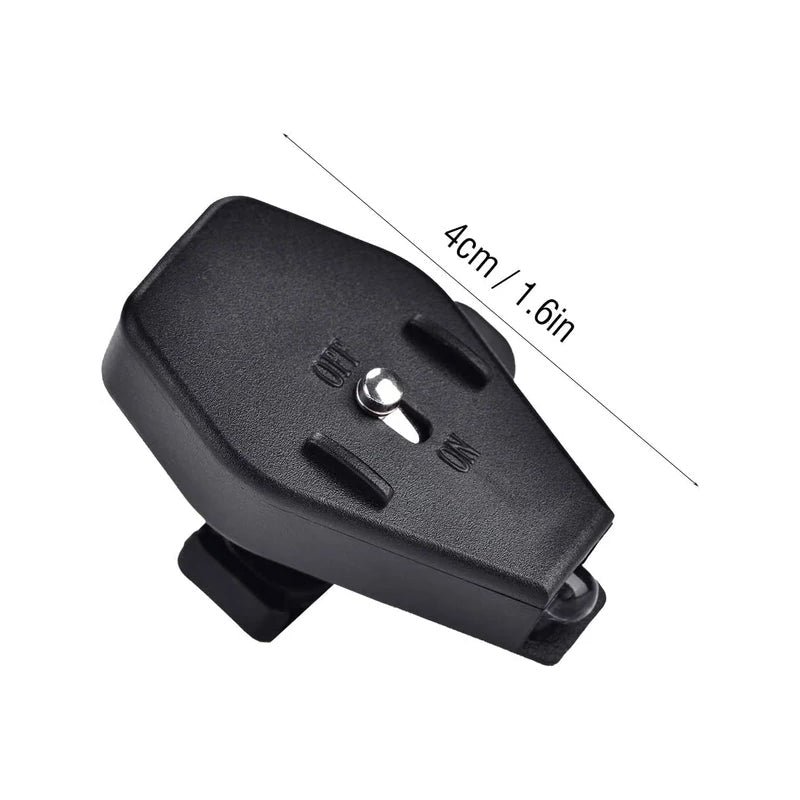 Praktisk clip-on LED-lampa för glasögon, kompakt och roterbar design, perfekt för läsning och belysning i alla miljöer.