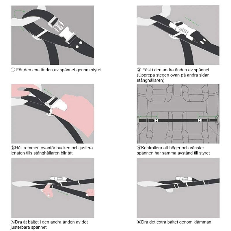 "Praktisk fordonsfiskespöhållare för bil, rymmer upp till 5 spön, lätt installation, håll dina fiskespön organiserade."