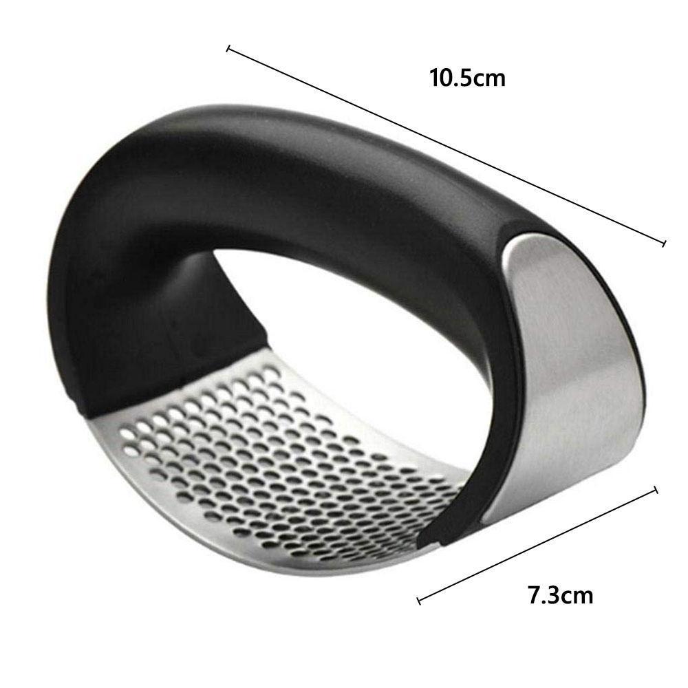 "Premium vitlöksrivjärn i rostfritt stål med ergonomiskt grepp, köksredskap för effektiv vitlöksrivning och enkel rengöring."