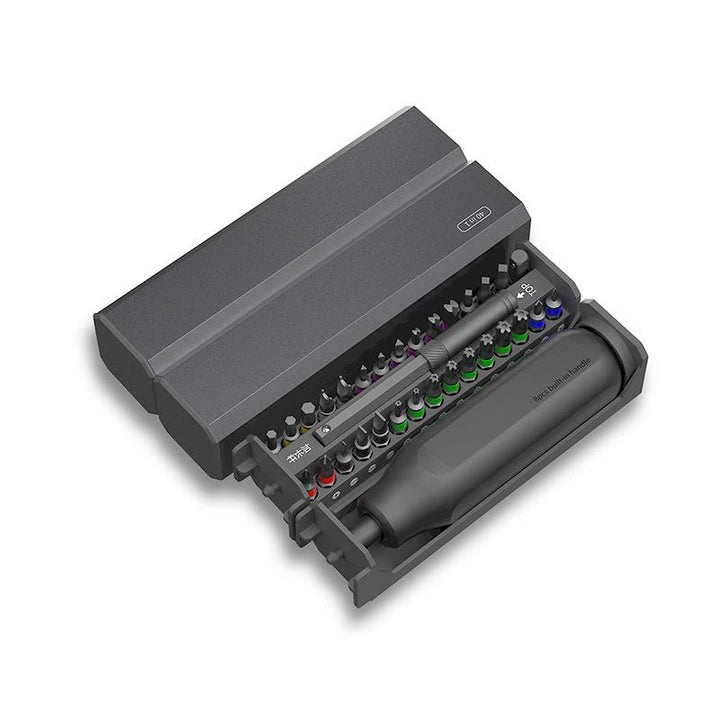 "Professionell precisionsskruvmejselsats med anti-halkdesign, fyrkantig och åttkantig, för säkert grepp och precision."