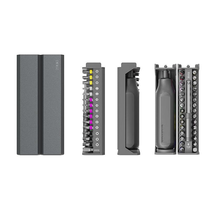 "Professionell precisionsskruvmejselsats med anti-halkdesign, fyrkantig och åttkantig, för säkert grepp och precision."