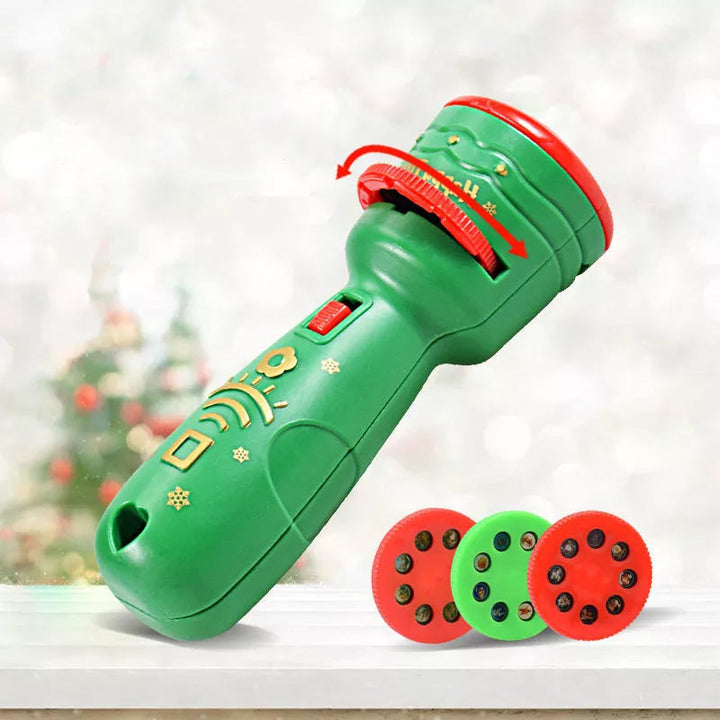 "Projektorficklampa för barn, färgglada mönster, projicerar bilder, perfekt för kreativ lek och inlärning."