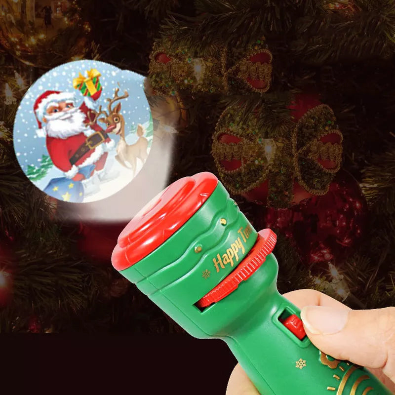 "Projektorficklampa för barn, färgglada mönster, projicerar bilder, perfekt för kreativ lek och inlärning."