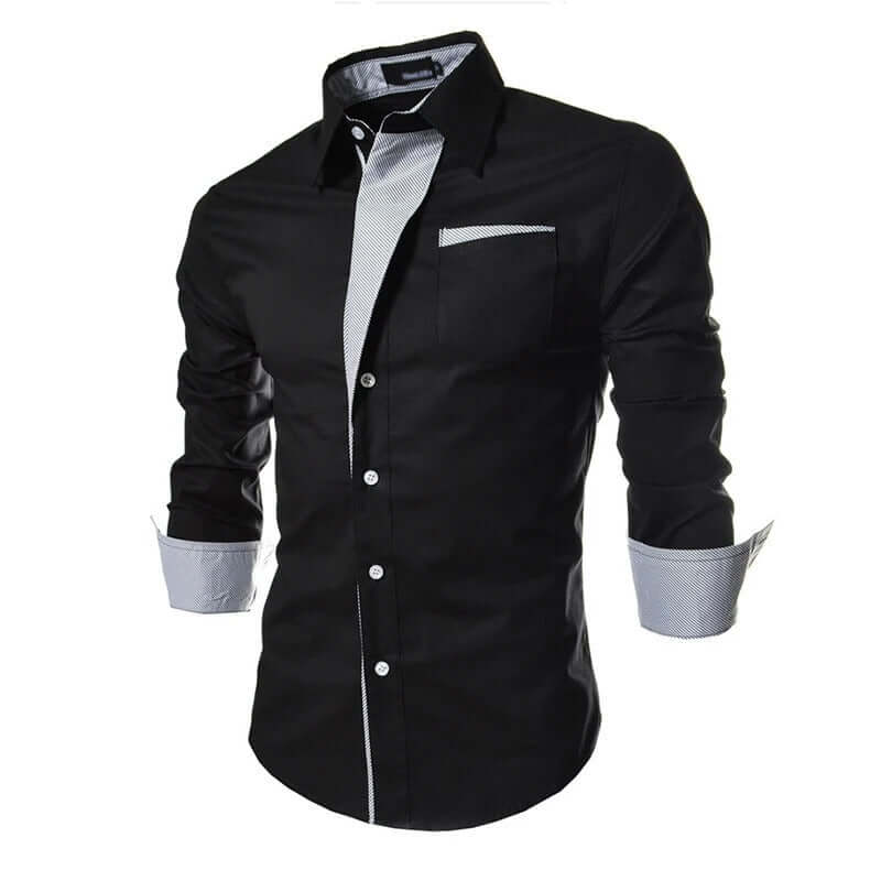 Randig Button - Down Skjorta för Herr - Stil och Professionalism - Glowseva