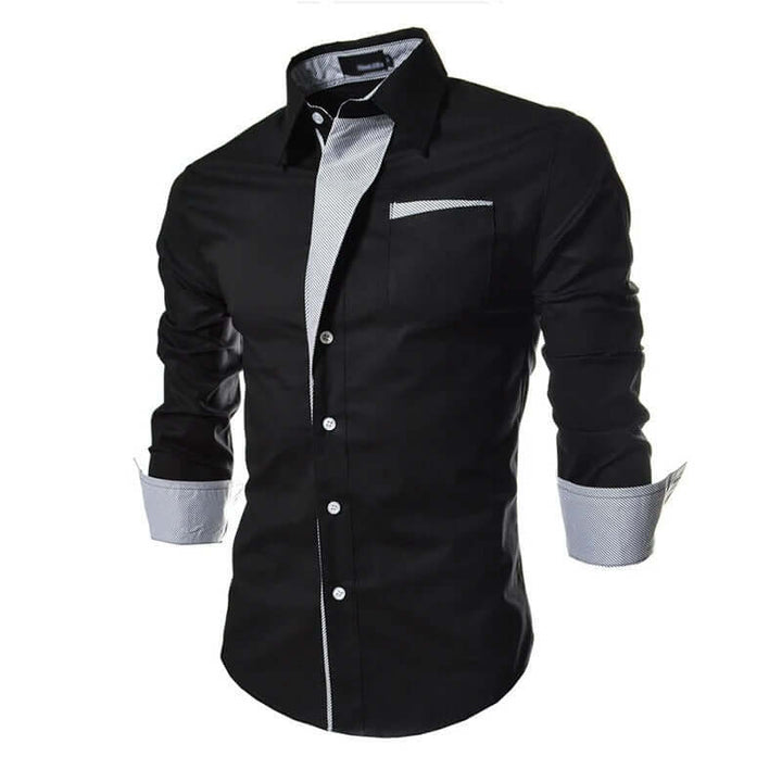 Randig Button - Down Skjorta för Herr - Stil och Professionalism - Glowseva