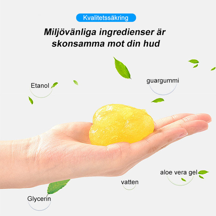 "Rengöringsgel 2-pack för bil och små ytor, färgglada gelkulor för effektiv och miljövänlig dammfångst i trånga utrymmen."