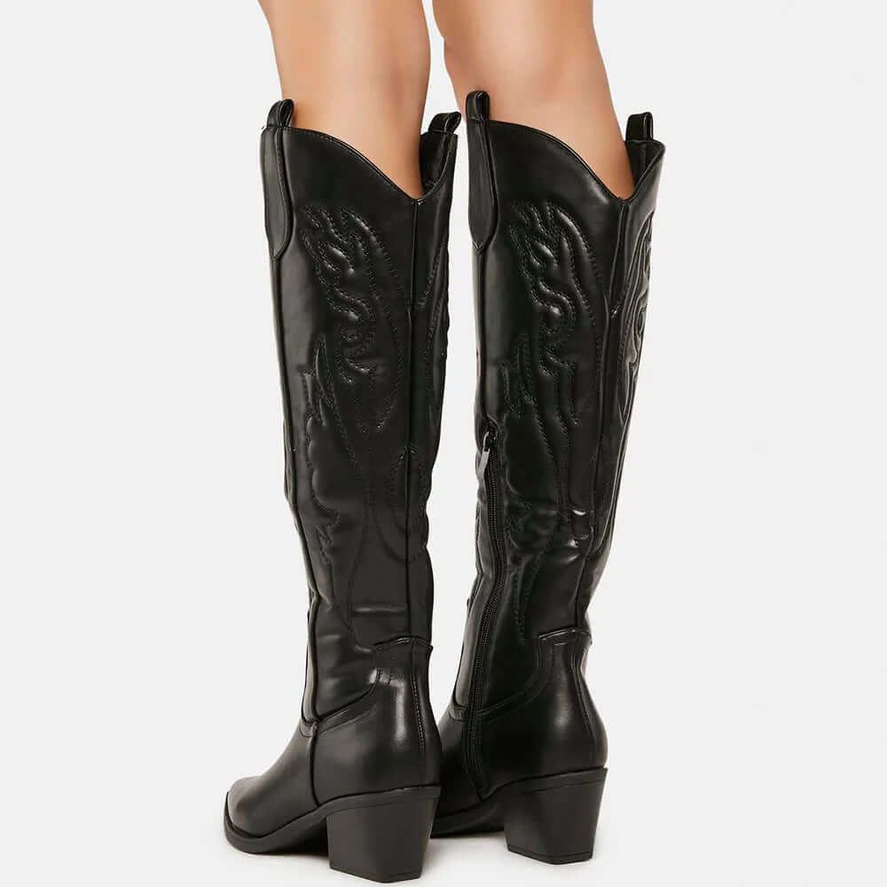 Retro Höst Western Cowboy Stövlar – Styla Din Höst med Tidlös Elegans - Glowseva