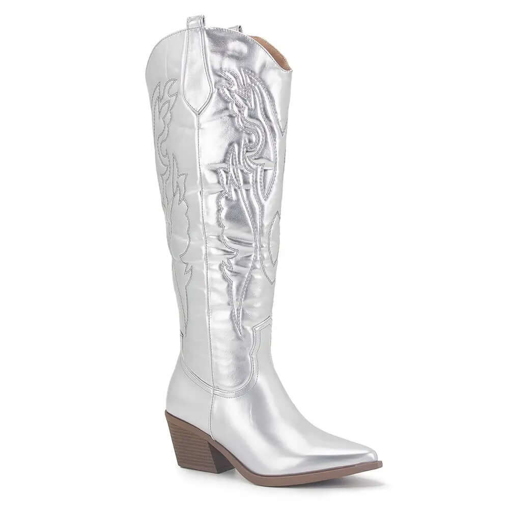 Retro Höst Western Cowboy Stövlar – Styla Din Höst med Tidlös Elegans - Glowseva