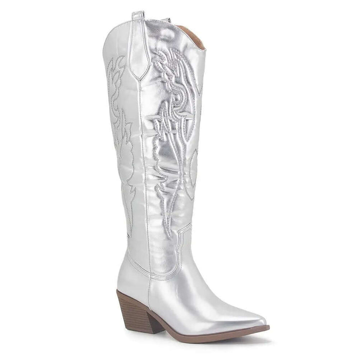 Retro Höst Western Cowboy Stövlar – Styla Din Höst med Tidlös Elegans - Glowseva