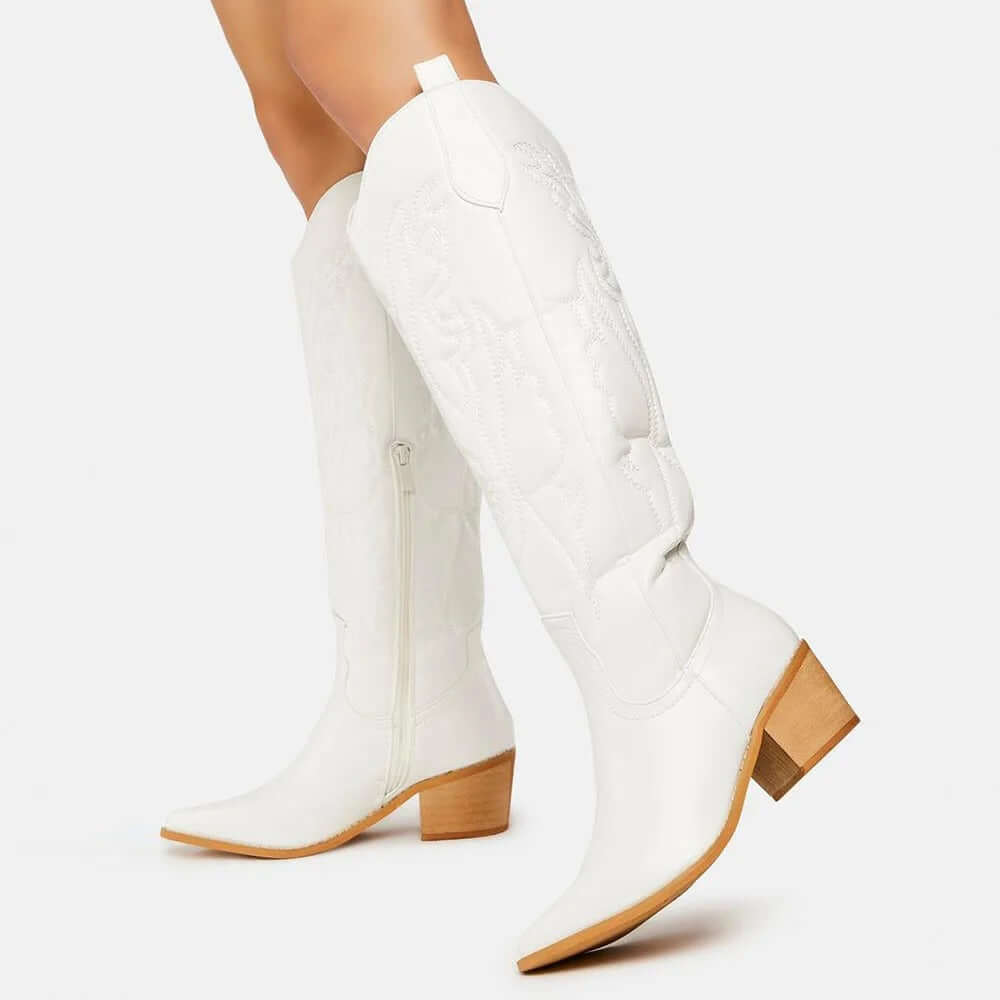 Retro Höst Western Cowboy Stövlar – Styla Din Höst med Tidlös Elegans - Glowseva