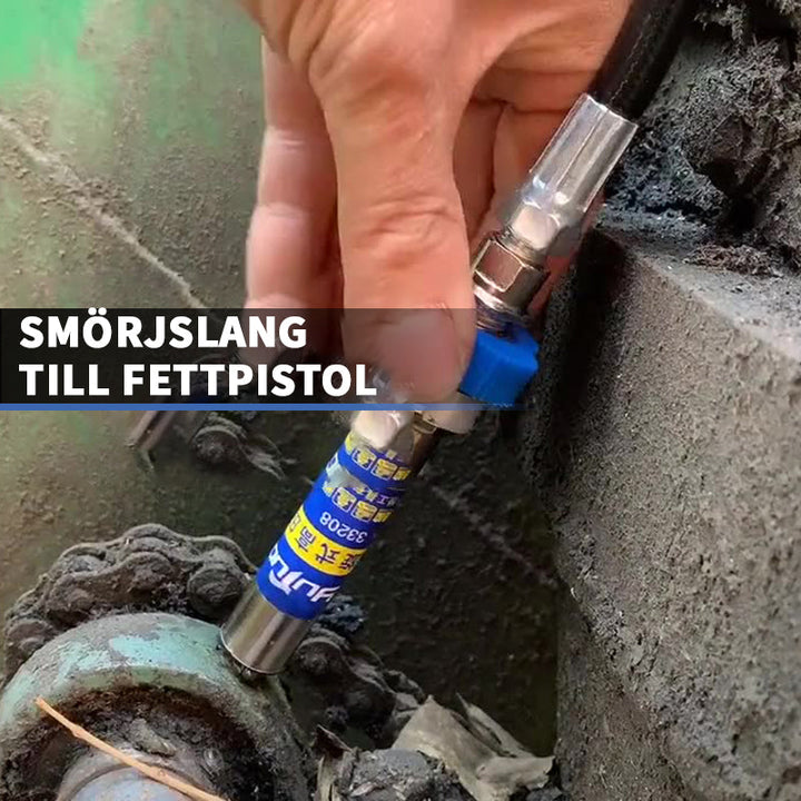 "Robust högtrycks-slang för fettpistol, svart och böjlig design, för exakt smörjning av mekaniska delar."