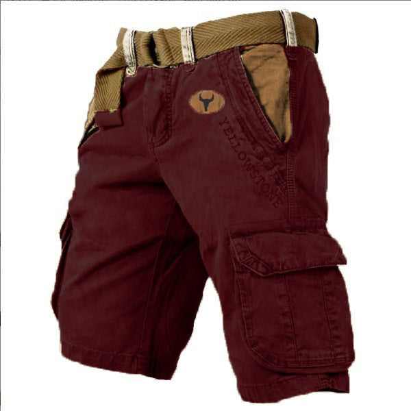 "Robusta herrarnas cargoshorts med bälte i slitstarkt material, flera praktiska fickor och outdoor-design."