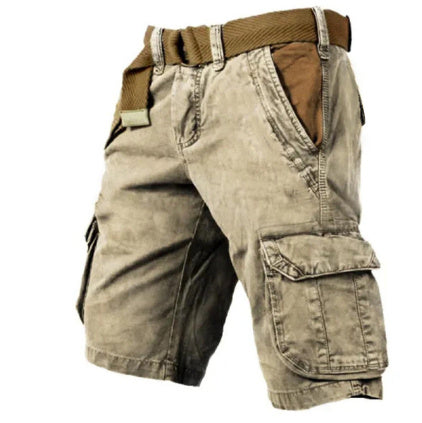 "Robusta herrarnas cargoshorts med bälte i slitstarkt material, flera praktiska fickor och outdoor-design."