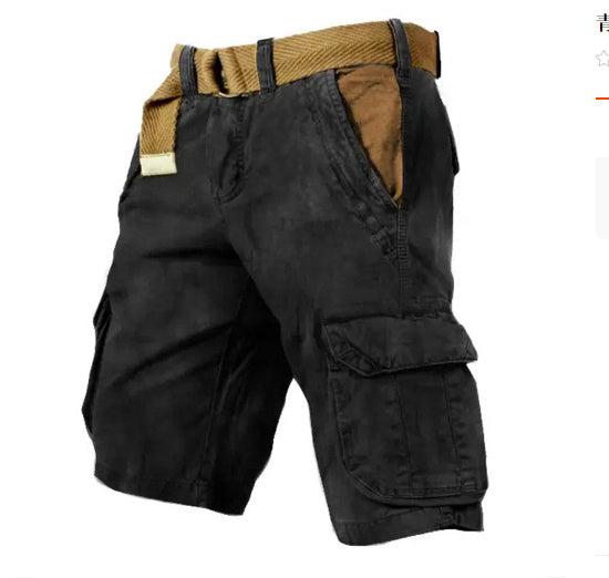 "Robusta herrarnas cargoshorts med bälte i slitstarkt material, flera praktiska fickor och outdoor-design."