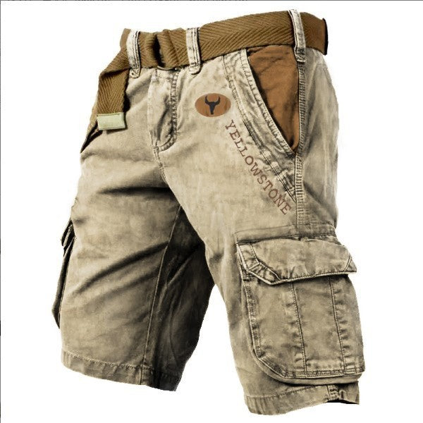 "Robusta herrarnas cargoshorts med bälte i slitstarkt material, flera praktiska fickor och outdoor-design."