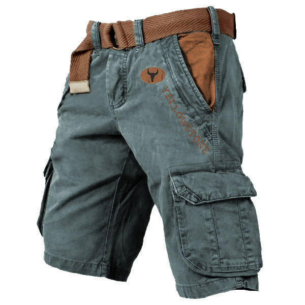 "Robusta herrarnas cargoshorts med bälte i slitstarkt material, flera praktiska fickor och outdoor-design."