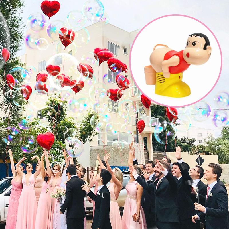 "Rolig bubbelblåsare med pruttljud för pojkar, färgstark leksak i plast, perfekt för skämt och underhållande presenter."