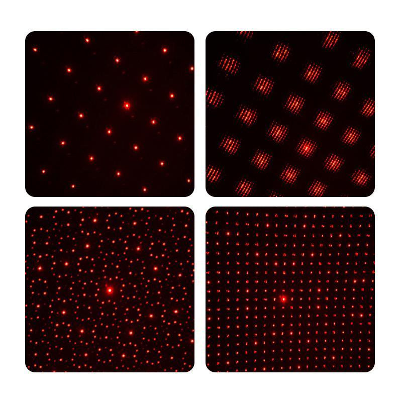 "Romantisk USB stjärnprojektionslampa med ställbar violett ljusintensitet, 360-graders rotation, kompakt, metall 226x15mm."