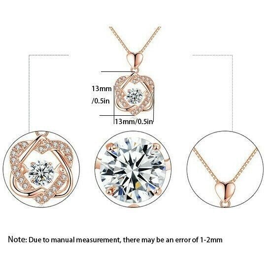 "Romantiskt ros halsband i hjärtform med röd ros, perfekt för Alla Hjärtans Dag gåva, elegant smyckesset, kvinnors accessoar"