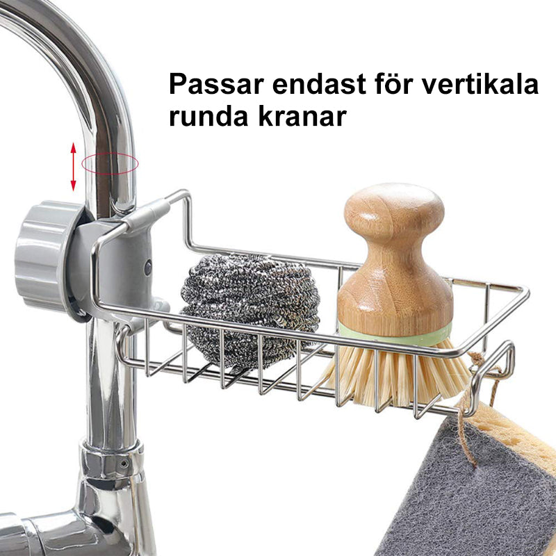 "Rostfri duschkorg & kökshylla, elegant design, hållbar, dränering, ordning i badrum och kök, rostfritt stål."