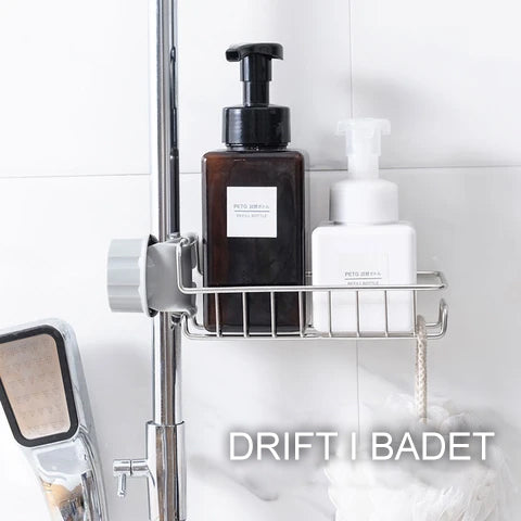 "Rostfri duschkorg & kökshylla, elegant design, hållbar, dränering, ordning i badrum och kök, rostfritt stål."