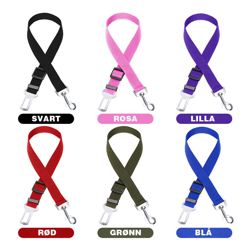 "Säkerhetsbälte för husdjur, justerbart hållbart polyester, flera färger, för trygg bilresa, 42-70 cm, bekväm passform"