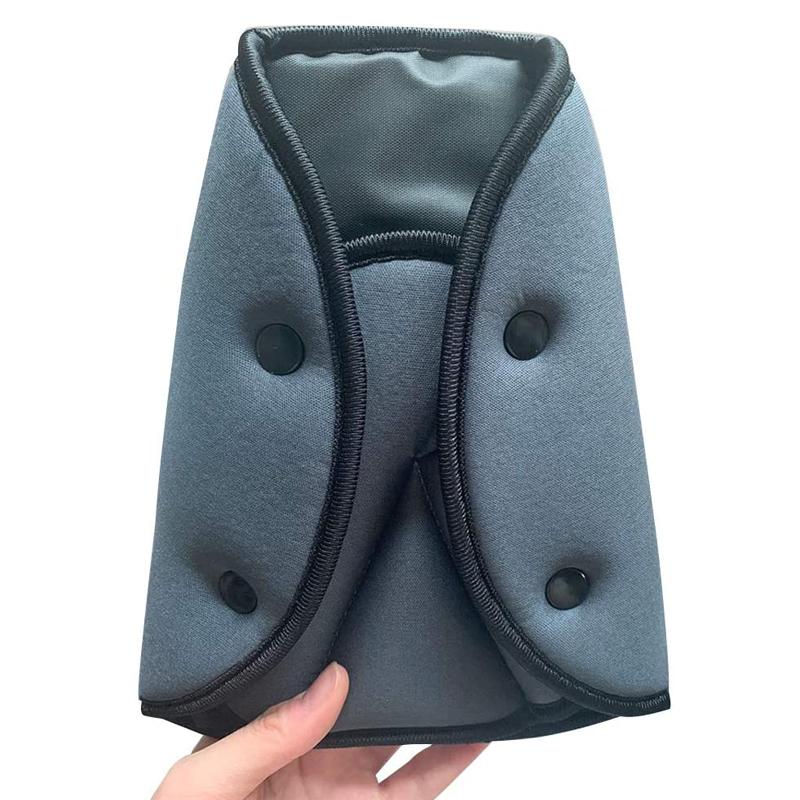 "Säkerhetsbältesjusterare för barn/vuxna i orange/blå/svart/röd/grå bomull, justerbar passform för säker och bekväm bilresa."