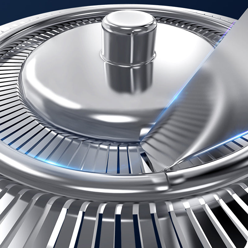 "Sexbladig elektrisk rakapparat för män med ergonomisk design, svart färg, nära rakning, 6D flytande huvud."