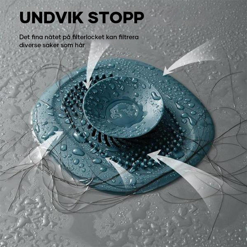 "Silikon golvavloppsskydd för badrum i färg, hållbart och effektivt för att förhindra avloppsblockeringar."