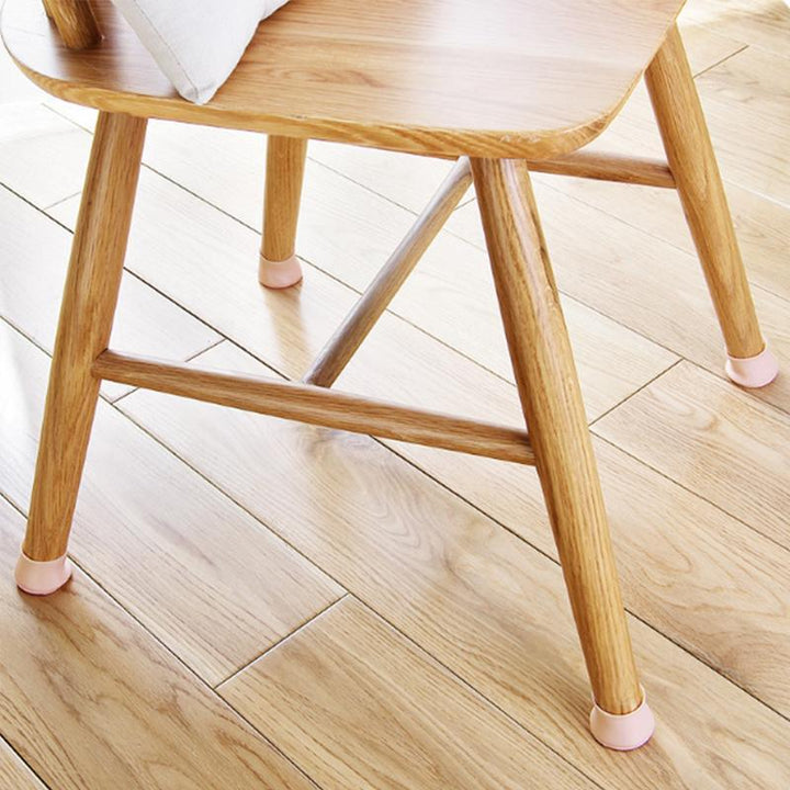 "Silikon möbeltassar för stolar, transparenta, halkskydd, golvskydd, förhindrar repor, diskret och flexibel design."