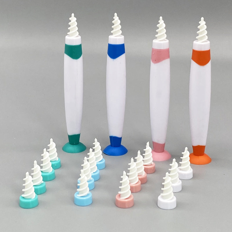 "Silikon öronskredar verktygsset med färgglada tvättbara spetsar, perfekt för öronhygien på resor och hemma."