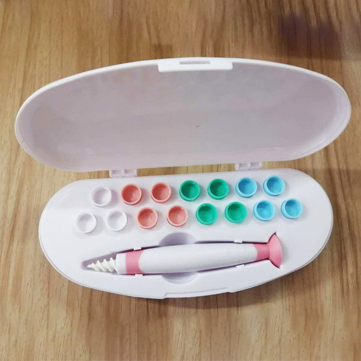 "Silikon öronskredar verktygsset med färgglada tvättbara spetsar, perfekt för öronhygien på resor och hemma."
