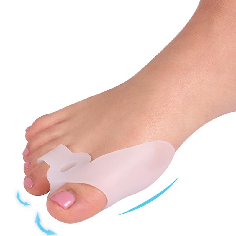 Silikon tåspridare för Hallux Valgus, diskret design, flexibel och ergonomisk för daglig komfort och smärtlindring.