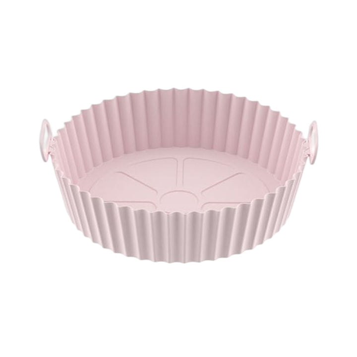 "Silikonbakplåt för Airfryer, återanvändbar, non-stick, flerfärgad. Mått: 20x17,5x5 cm. Perfekt för bekväm matlagning."