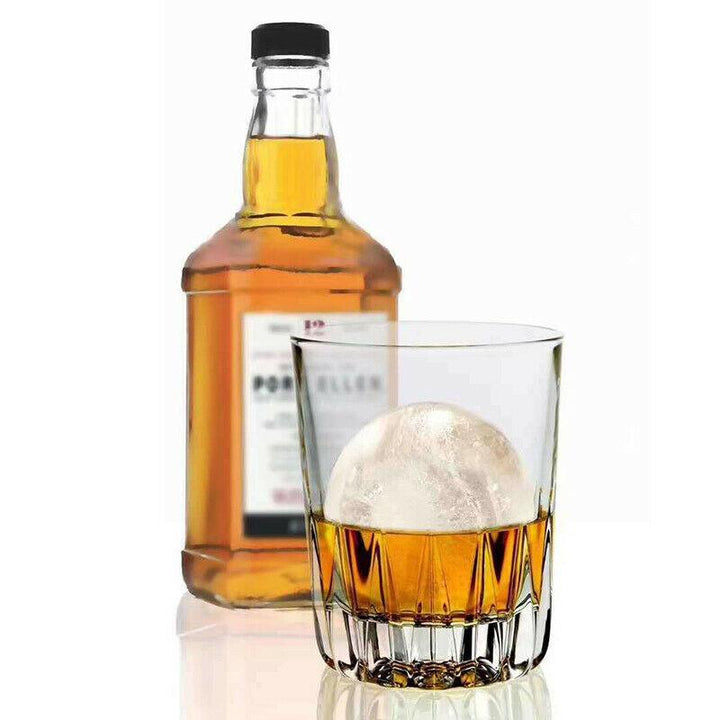 Silikonform för stora runda isbitar, flexibel och lätt att använda, perfekt för cocktails och whisky, långsamt smältande.