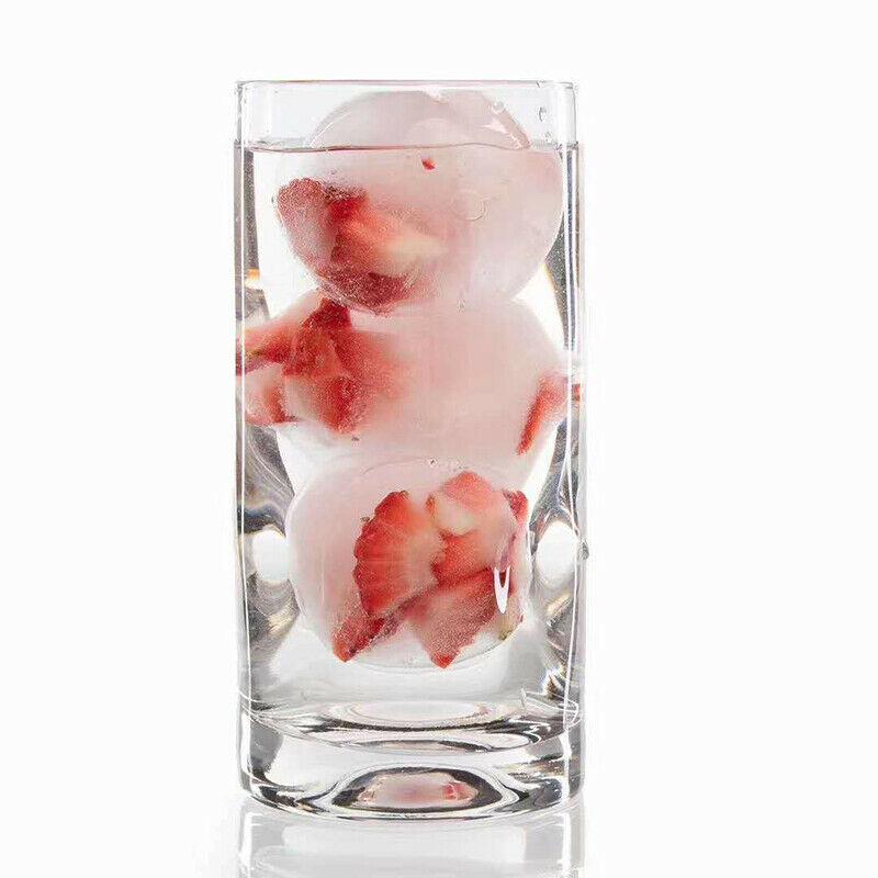 Silikonform för stora runda isbitar, flexibel och lätt att använda, perfekt för cocktails och whisky, långsamt smältande.