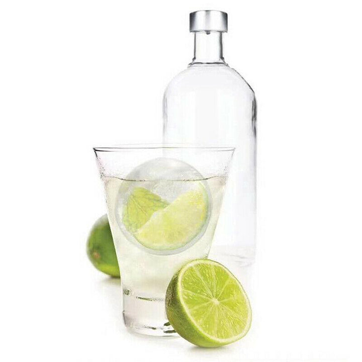 Silikonform för stora runda isbitar, flexibel och lätt att använda, perfekt för cocktails och whisky, långsamt smältande.