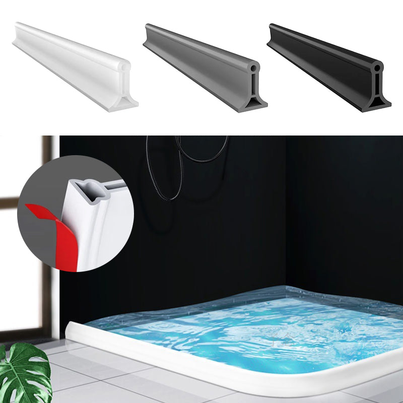 "Silikonlist för badrum, anpassad installation, vattenavvisande i vit färg, flexibel design, skyddar mot fukt."