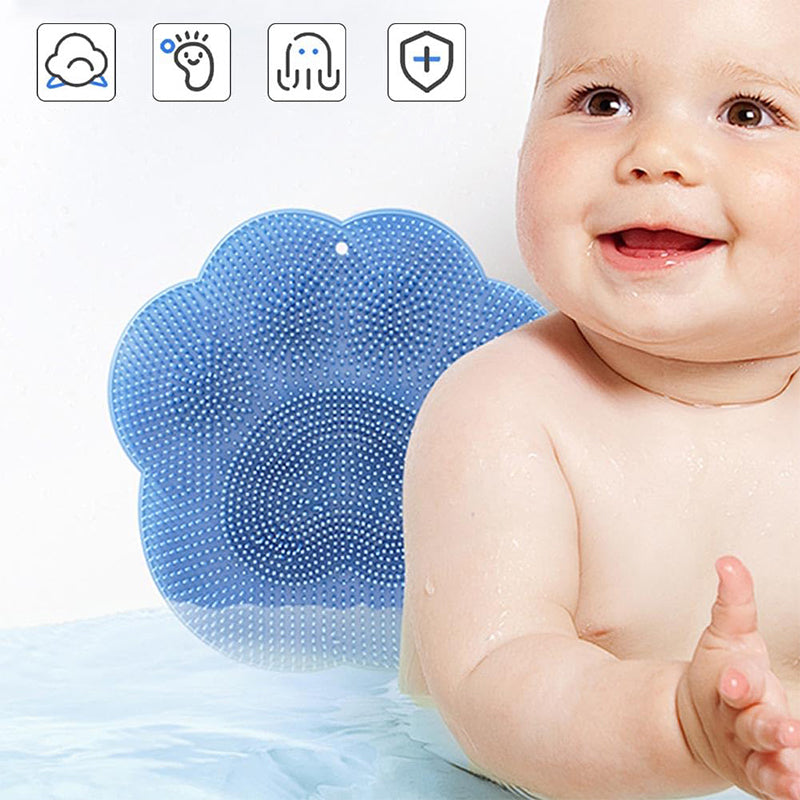 "Silikonmatta med sugkoppar och mjuka borstar för fotvård. Stabil och exfolierande, perfekt för spa-liknande hemupplevelse."