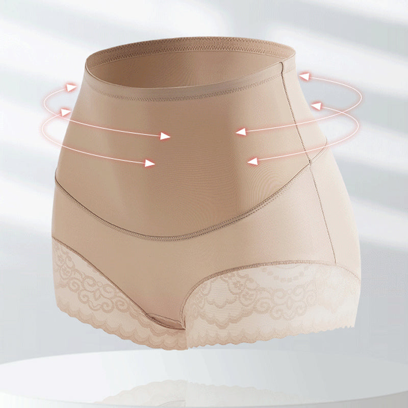 Silkeslen hög midja formande underkläder med 3D höftdesign, sömlös och elastisk för komfort och stöd under kläder.