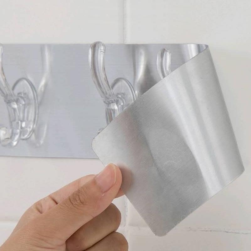 "Självhäftande genomskinliga väggkrokar, 5-pack, eleganta PVC-krokar för hem, slitstarka och mångsidiga användningar."