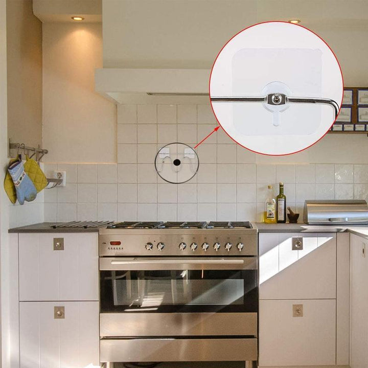"Självhäftande transparent väggkrok i elegant och diskret design för heminredning, perfekt för alla rum."