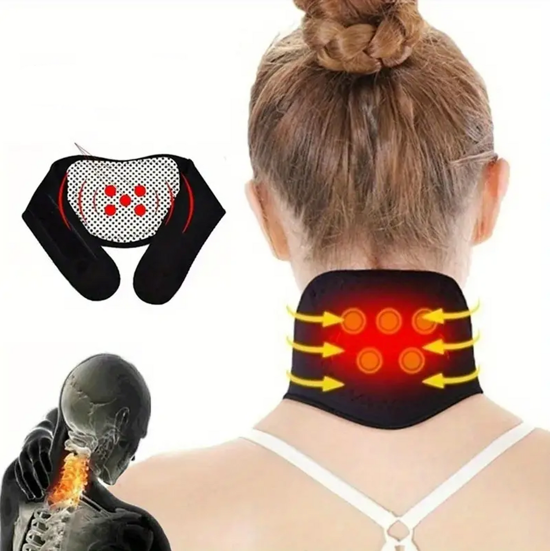 "Självuppvärmande nackskydd för avslappning, magnetisk lindring och komfort i modern design, unisex sportprodukt"