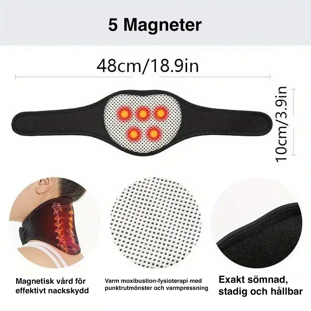 "Självuppvärmande nackskydd för avslappning, magnetisk lindring och komfort i modern design, unisex sportprodukt"