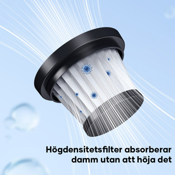 "Sladdlös mini bildammsugare, lätt och kompakt, för effektiv bilrengöring med kraftfull sugförmåga och multifunktionella verk