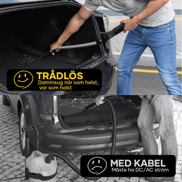 "Sladdlös mini bildammsugare, lätt och kompakt, för effektiv bilrengöring med kraftfull sugförmåga och multifunktionella verk