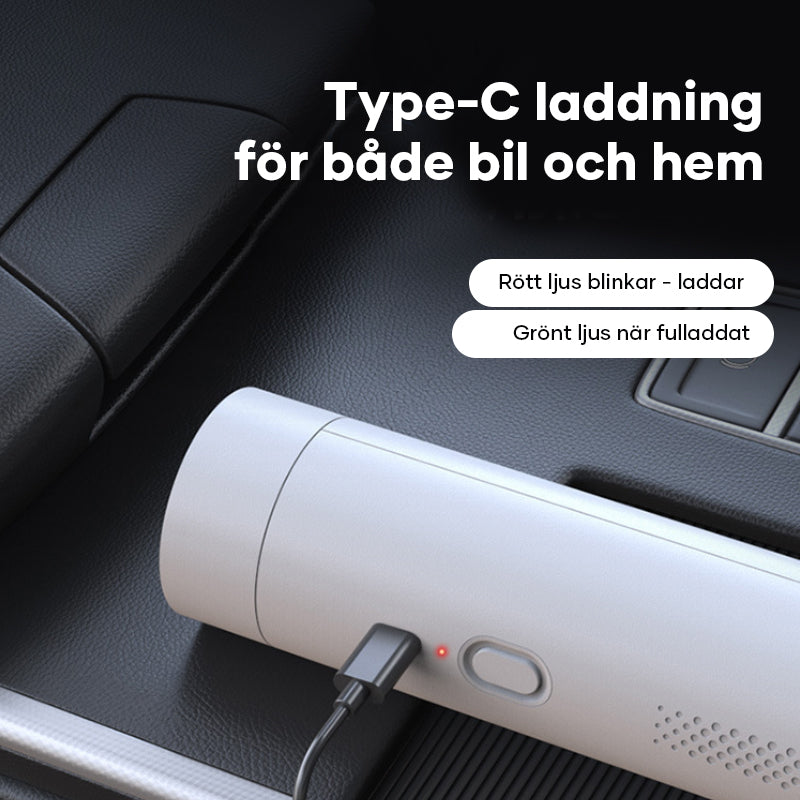 "Sladdlös mini bildammsugare, lätt och kompakt, för effektiv bilrengöring med kraftfull sugförmåga och multifunktionella verk