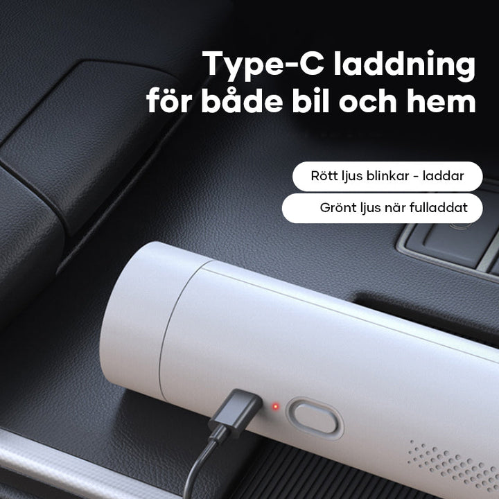 "Sladdlös mini bildammsugare, lätt och kompakt, för effektiv bilrengöring med kraftfull sugförmåga och multifunktionella verk