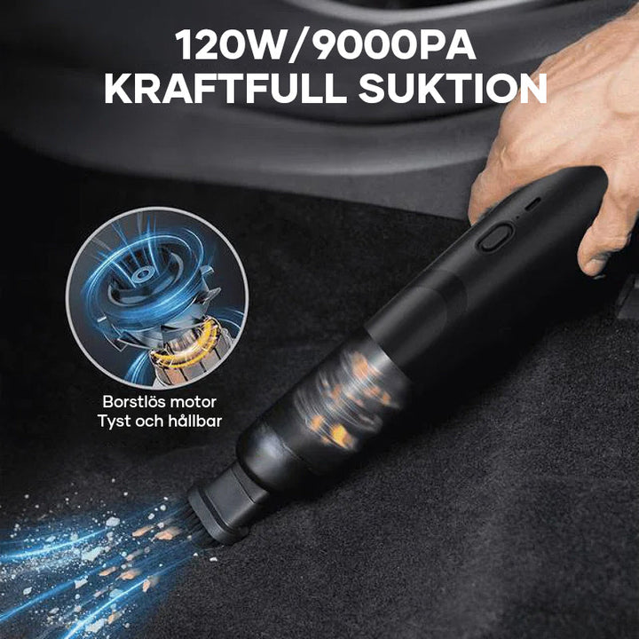 "Sladdlös mini bildammsugare, lätt och kompakt, för effektiv bilrengöring med kraftfull sugförmåga och multifunktionella verk